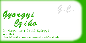 gyorgyi cziko business card